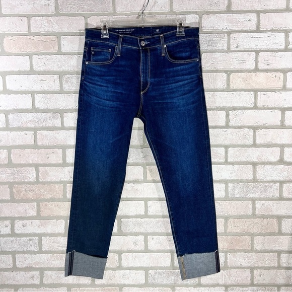 Ag The High Rise Stevie Cuff Slim Straight Jeans Size 31 - Picture 5 of 12